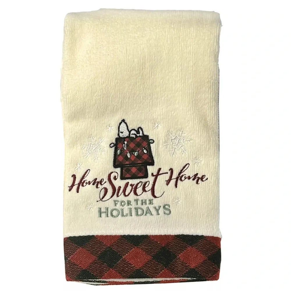 ❄️❄️ Snoopy Home Sweet Home For The Holidays Hand Towel, set of 2, NWT